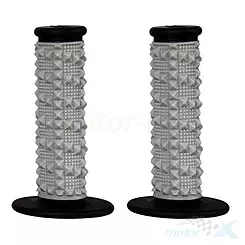 Zweikomponenten-Griffe mit Noppen, 22mm + 25mm, grau schwarz, Scar Racing OFF-ROAD GDDBLK