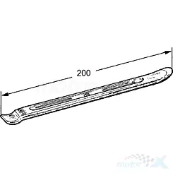 Reifenmontierhebel, flach, 20cm, Kohlenstoffstahl, Buzzetti 4953