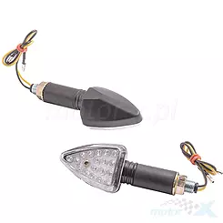 Universelle Blinker MRT-007, LED (13+2 Dioden) Schwarz, (homologiert)