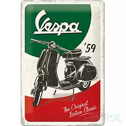 Schild, Poster 20x30 cm, geprägtes Blech,  vespa classic Nostalgic Art 22283
