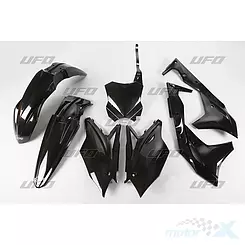 Schwarzer Schutzblech-Satz UFO Plast Kawasaki KXF 250