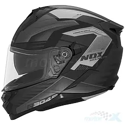 Integralhelm mit Sonnenblende, Schwarz-Titan (matt), Nox N304S Carver