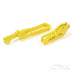 Kettenführung und Gleitschiene, Set, Gelb, Polisport