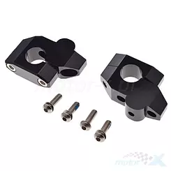 Universelle Lenkererhöhung 7/8" (22mm) Schwarz - 2 Stück