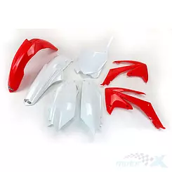 Satz Karosserieschutz weiß-rot UFO Plast Honda CRF 250 R / 450 R 11-13