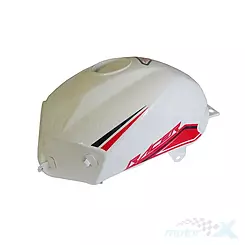 Kraftstofftank, weiß-rot, 8-Schrauben-Kraftstoffpumpe, Junak Racer 125 Euro 4