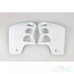 Weiße Kühlerschutzgitter UFO Plast Honda CR 500 89-01