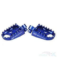 Fahrer-Fußrasten Set, Pegs, Aluminium, Blau, 2 Stück, Scar Racing EVO S1511B
