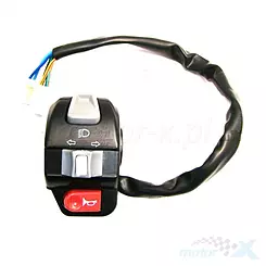 Linker Kombischalter, Stecker 2 und 6 Pins, 8 Kabel, Junak 806
