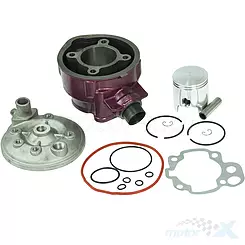 Kompletter Zylinderkit mit Zylinderkopf 49,00 mm 74 ccm 12 mm Kolbenbolzen Minarelli AM6 / 1E40MB 50 2T LC