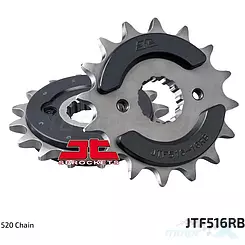 Vorderrad 520 14 Zähne, RB - gummierte Kettenführung, JT Kettenräder JTF516RB