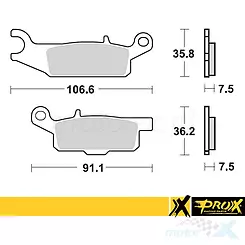 Vordere Bremsbeläge, rechts, Prox KH444 (37.265102) Yamaha YFM 550 GRIZZLY '11-14, YFM 700 GRIZZLY '07-18