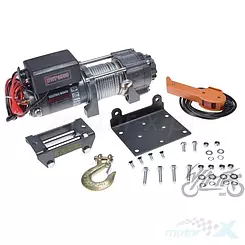 ATV Seilwinde, Zugkraft 1588kg, 12V 1HP, Stahlseil 14 Meter 5.4mm, EWP 3500