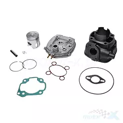 Zylinder komplett mit Kopf 47,00mm 70cc Gusseisen 10mm Kolbenbolzen ohne Stehbolzen Minarelli MA 2T LC