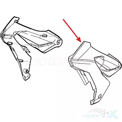 Vordere Seitenabdeckung links, schwarz BH00, Benelli BN 125 Euro 5