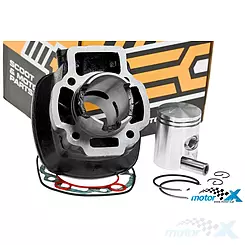 Cylinder komplett 40.00mm 50cc, viereckig Tec HQ Gilera / Piaggio LC (ohne Kopf)