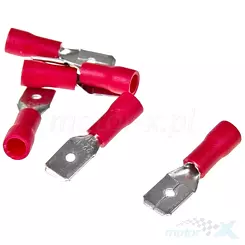Doppelisolierter Stecker, männlich, 6,4x0,8mm, rot