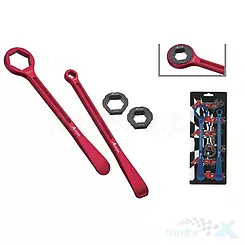 Satz Reifenheber (23+24CM) ALU7075, geschmiedet, mit Schlüsseln 10,13,22, 27,32MM Farbe blau Accel 