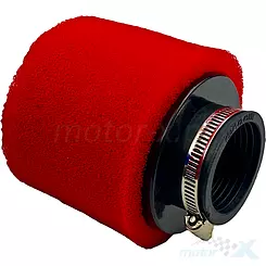 Luftfilter konisch 42mm 0°, rot, Abiwa
