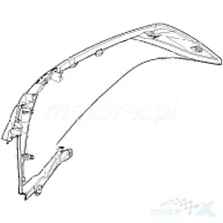 Rechte Tankabdeckung, white X1, Benelli TRK 702 / TRK 702 X