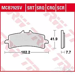 Sinter Road/Track Bremsbeläge KH447 TRW Lucas MCB792SRT