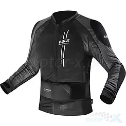 Motorradjacke mit Protektoren, für Frühling, Sommer, Herbst, Winter, LS2 X-Armor Man Black Silver