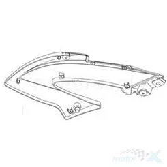 Rechte Seitenverkleidung Grau mit Aufkleber Keeway TX 65633J41011Z