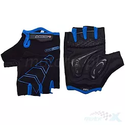Fahrradhandschuhe schwarz blau fingerlos