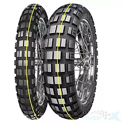 Dual-Motorradreifen Mitas 140/80-17 E-10 69T TL DAKAR (gelber streifen) hinten