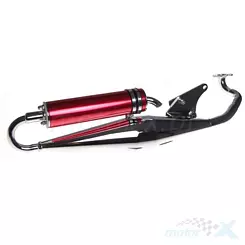 Tuning Auspuff Chrom, Rote Spitze Minarelli horizontal 50 2T