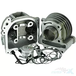Kompletter Zylinder mit Kopf 47,00mm 80ccm 13mm Kolbenbolzen mit AGR große Ventile 139QMB/QMA (GY6 50) 4T