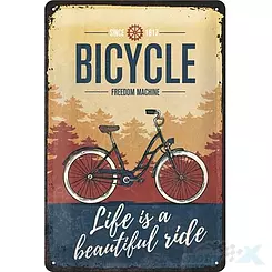 Schild, Poster 20x30 cm, geprägtes Blech, bicycle ride Nostalgic Art 22293