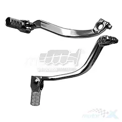 Schalthebel, Silber, Aluminium, Stahlspitze, M.C. LCA4373 SUZUKI RM 250 89-12
