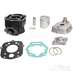 Kompletter Zylinder mit Kopf 47.00mm 70cc Gusseisen 12mm Kolbenbolzen Aprilia / Derbi / Gilera 