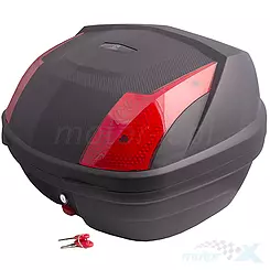 Topcase Moretti, MR-711, 32l, schwarz, roter Reflektor