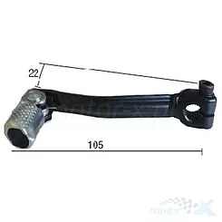 Schalthebel, Stahl, Buzzetti 6760, CPI SM 50, SX 50 /  Generic Trigger 50 / Keeway TX 50