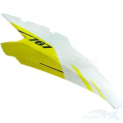 Hintere obere rechte Abdeckung Weiß-Gelb Romet 767 (nach 2010) / Junak 804 / Longjia Grido
