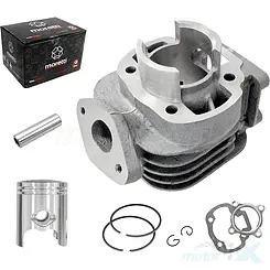 Kompletter Zylinder 40,00mm 50ccm, Kolbenbolzen 10mm, Moretti Parts, Minarelli CW 50 2T AC vertikal