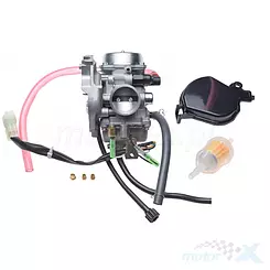 Vergaser komplett mit Kraftstofffilter, WM Motor, Kawasaki Prairie KVF 300 99-02, 15003-1437, 15003-1534