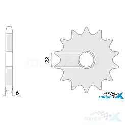 Vorderes Kettenrad JT 520, 15z, Aprilia 125
