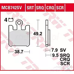 Sinter Track KH369/4 TRW Lucas MCB742TRQ Bremsbeläge