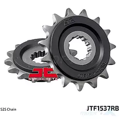 Vorderrad 525 15 Zähne, RB - gummierte Kettenführung, 21,7 / 25 mm JT Kettenblätter JTF1537