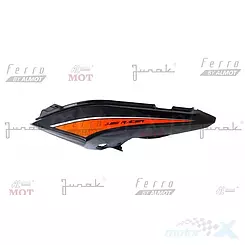 Hintere obere linke Abdeckung schwarz-orange Junak Racer 125