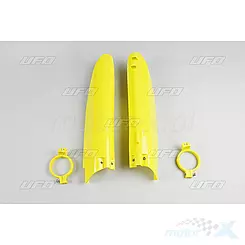 Gelbe Stoßdämpferschutzhüllen UFO Plast Suzuki RM 125 / 250 01-03