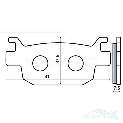 Bremsbeläge RMS Honda Forza 250 / Jazz 250 / SH 300