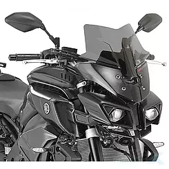 Windschutzscheibe, schwarz glänzend, 36x36cm, Kappa, KD2129B, Yamaha MT-10