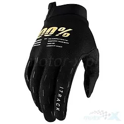 Motorradhandschuhe, schwarz, 100% Procent iTrack