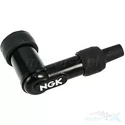 Zündkerzenstecker NGK LB05F, schwarz, für 14mm Gewinde, M4 90°