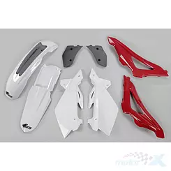Satz Karosserieschutz weiß-rot-blau UFO Plast Husqvarna CR 125 / 250 06-08