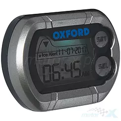 Elektronische Uhr mit Thermometer, Farbe Silber, Oxford DigiClock